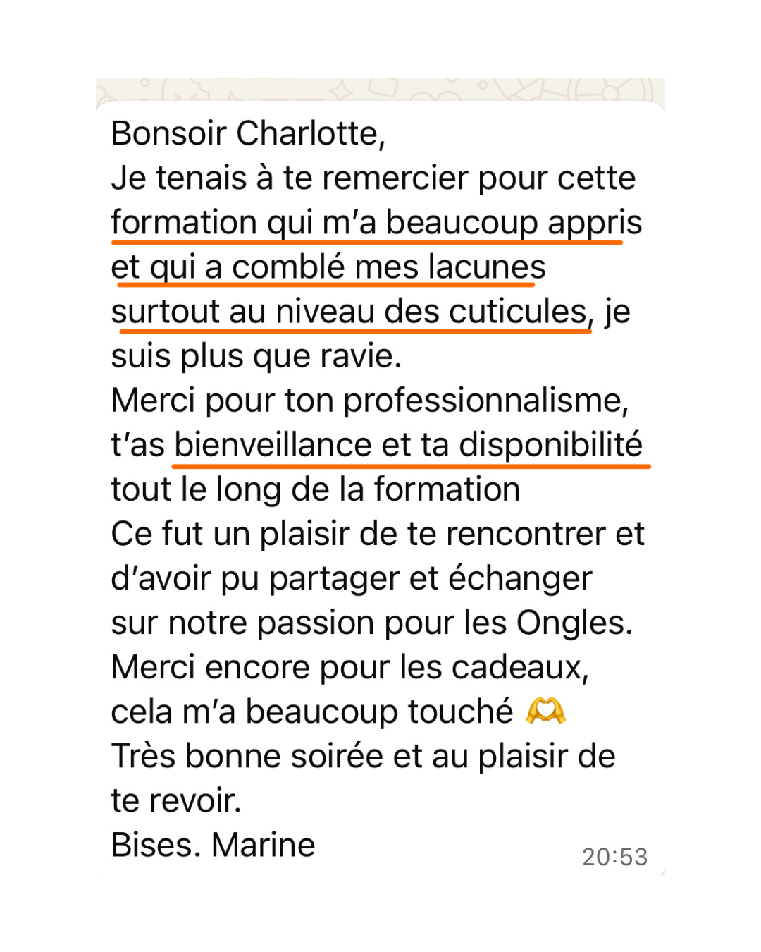 Témoignage 1