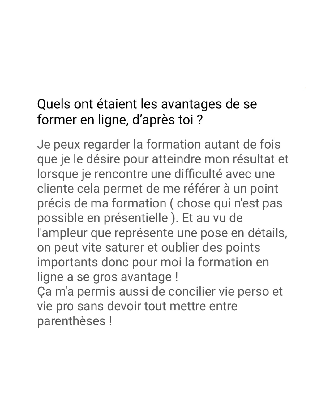Témoignage 1