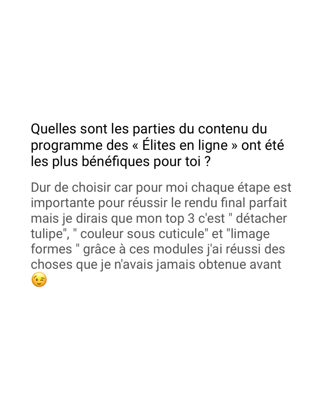 Témoignage 1
